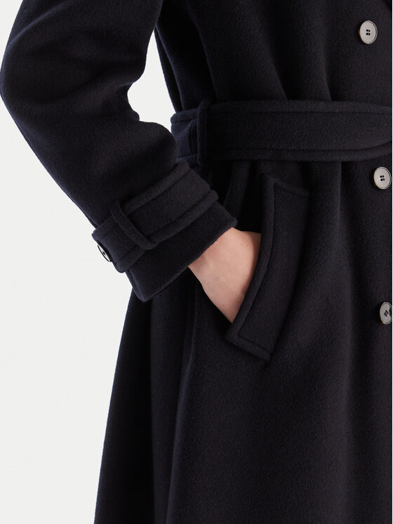 Marella Marella Cappotto di lana Balcone 2523016112 Blu scuro Regular Fit