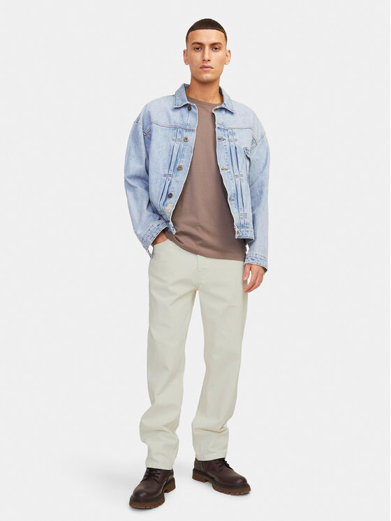 Jack&Jones Jack&Jones Džinsai Chris 12252087 Écru Relaxed Fit