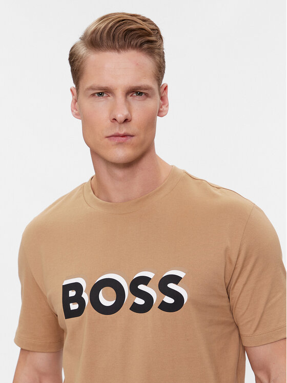 Boss Boss T-Shirt Tiburt 427 50506923 Beżowy Regular Fit