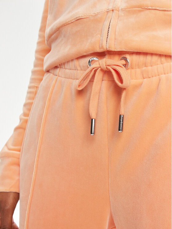 Juicy Couture Juicy Couture Spodnie dresowe Tina JCAPW045 Pomarańczowy Regular Fit
