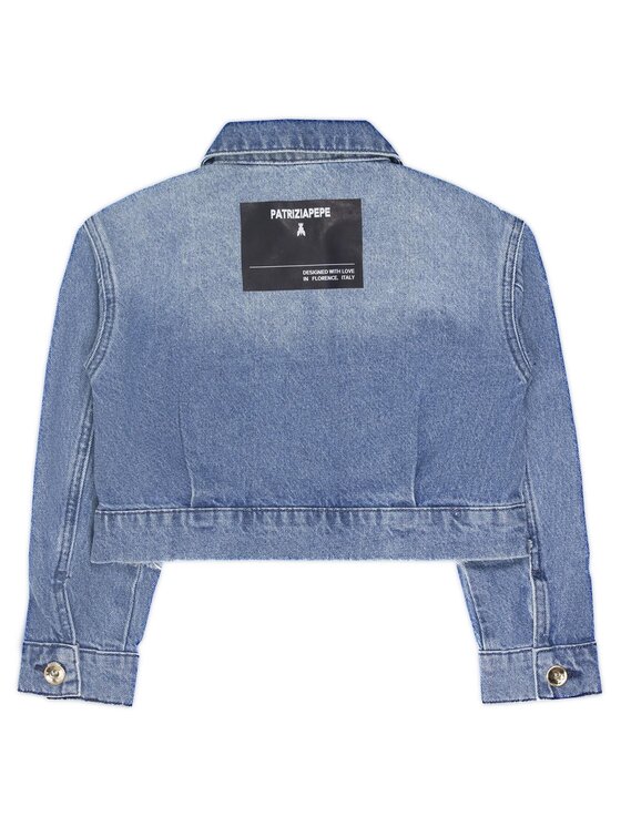 Patrizia Pepe Patrizia Pepe Kurtka jeansowa PJFSJ011051 Niebieski Regular Fit