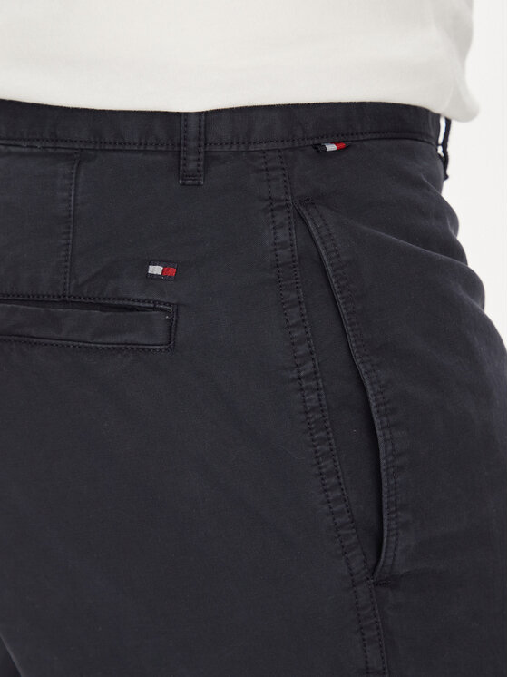 Tommy Hilfiger Tommy Hilfiger Spodnie materiałowe Denton MW0MW39695 Granatowy Straight Fit
