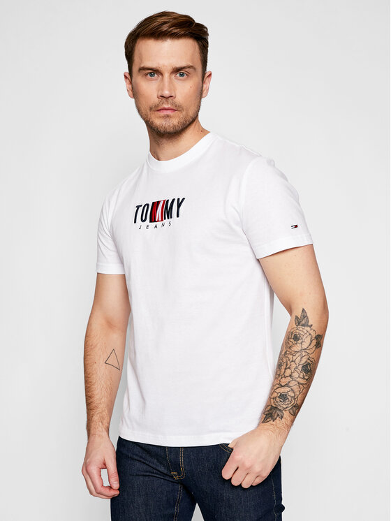 Tommy Jeans T-shirt Timeless Box Tee DM0DM10218 Bianco Regular Fit •  Modivo.it