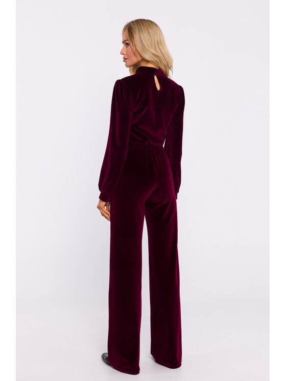 Made of Emotion Made of Emotion Kuloty M830 Bordowy Wide Leg