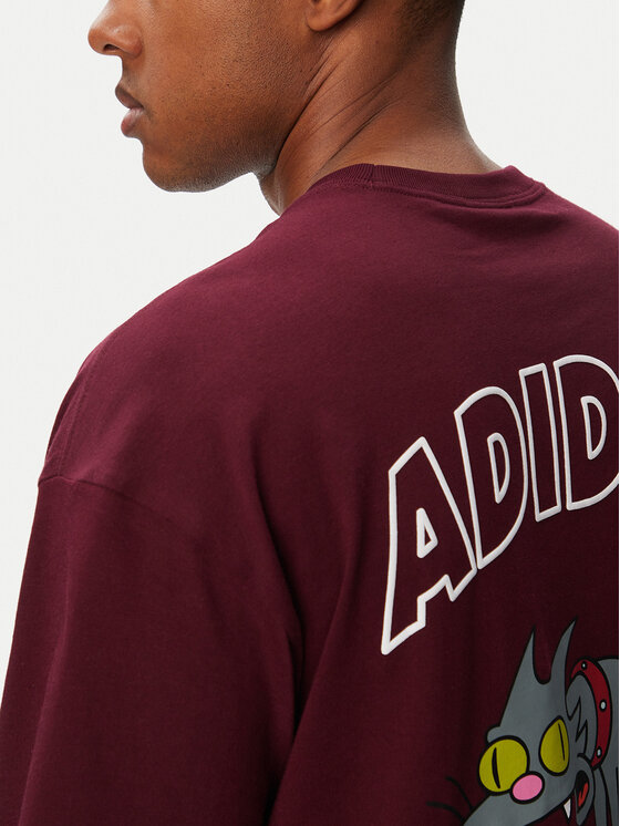 adidas adidas T-Shirt Snowball Graphic LG5065 Bordowy Oversize