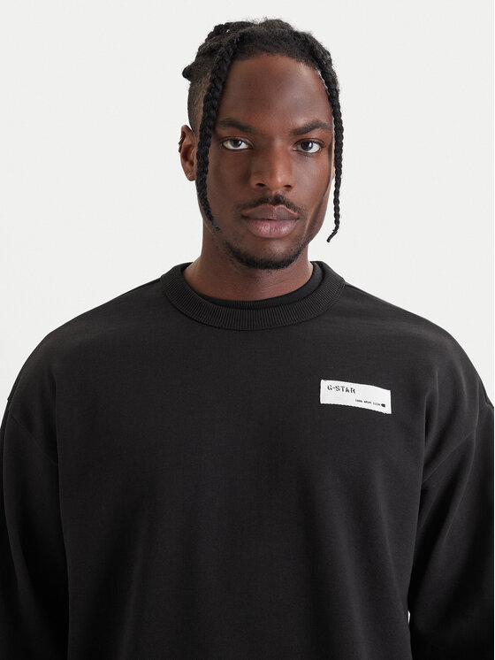 G-Star Raw G-Star Raw Mikina HB Badge D28660-E209 Černá Relaxed Fit