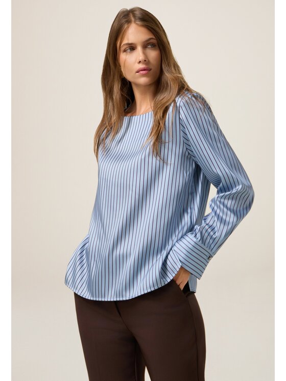 Oltre Oltre Bluzka 2070R003163N0R4 Turkusowy Regular Fit