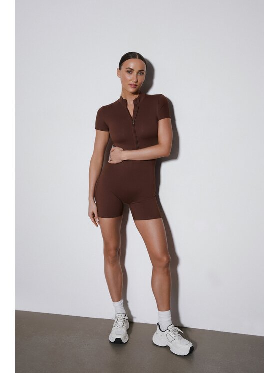 Estro Estro Ολόσωμη φόρμα ER00119501 Σκούρο καφέ Slim Fit