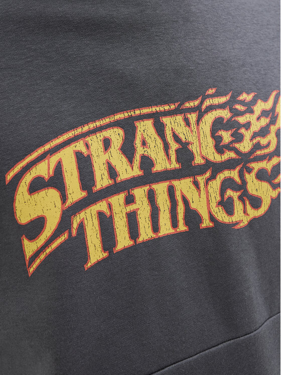 Jack & Jones Jack & Jones Bluza Stranger Things 12291655 Szary Relaxed Fit