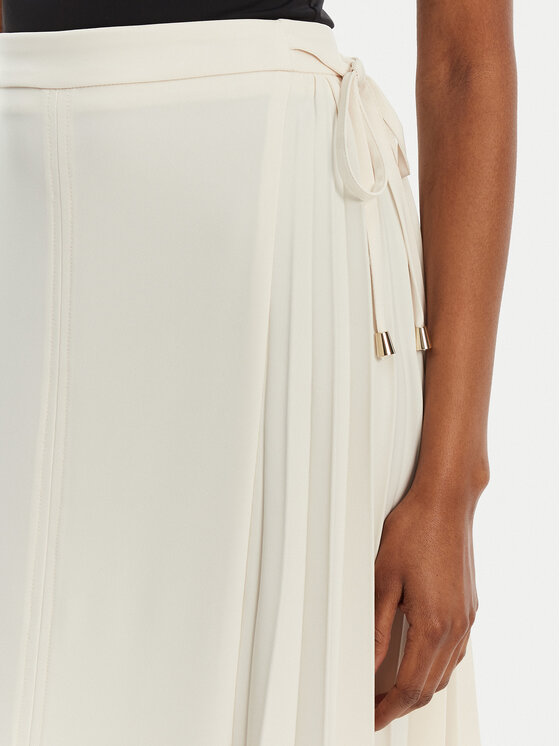 Rinascimento Rinascimento Midi sukně CFC0122491003 Écru Regular Fit
