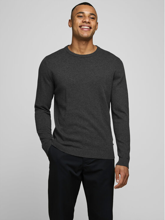 Jack&Jones Džemperis Basic 12137190 Pelēks Regular Fit