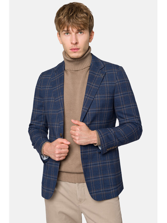 Lancerto Lancerto Marynarka Roweltown MA131223000015 Granatowy Slim Fit