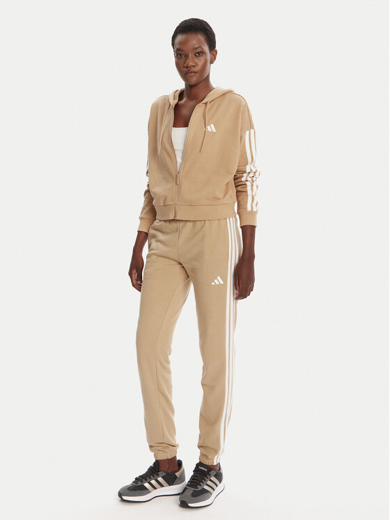 adidas adidas Долнище анцуг Essentials 3-Stripes JX7661 Бежов Regular Fit