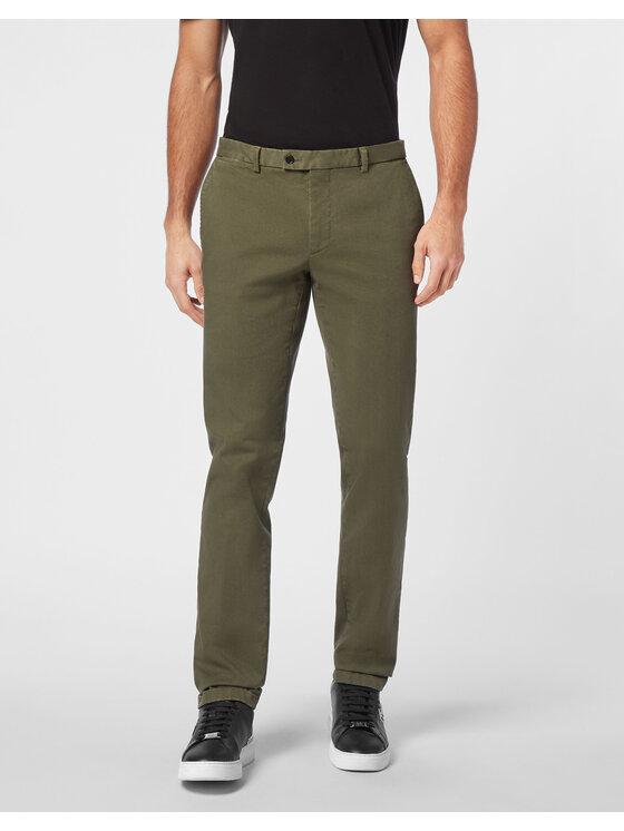 PHILIPP PLEIN PHILIPP PLEIN Chinosy 20139 Zielony Chino Fit