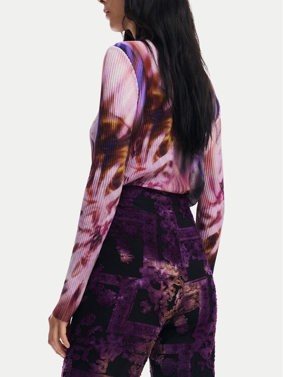 Desigual Desigual Hlače Lua 24WWPK05 Ljubičasta Slim Fit