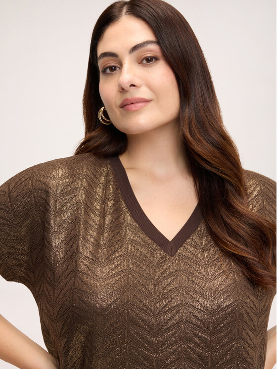 Fiorella Rubino Fiorella Rubino T-shirt G06IL009839N0Z2 Marrone Regular Fit