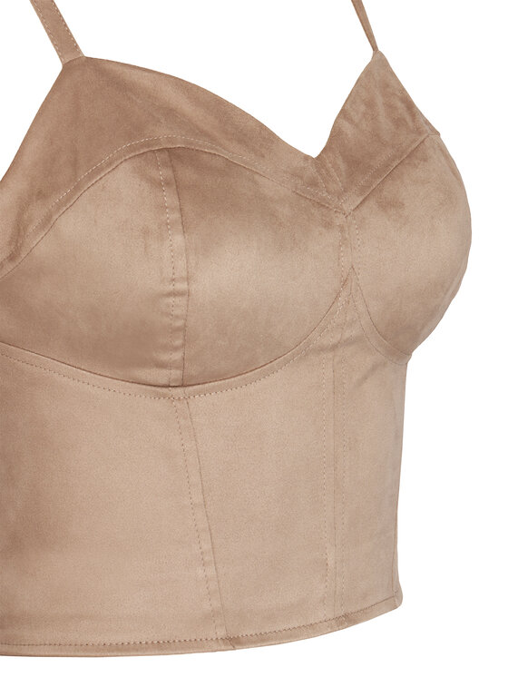 Guess Guess Top W6RH03 WJ472 Beež Slim Fit