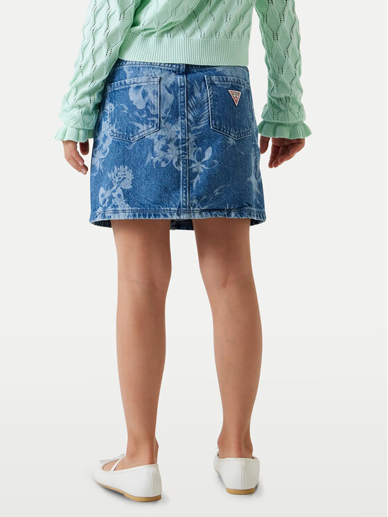 Guess Guess Jeansrock J6GD26 D45E0 Blau Regular Fit