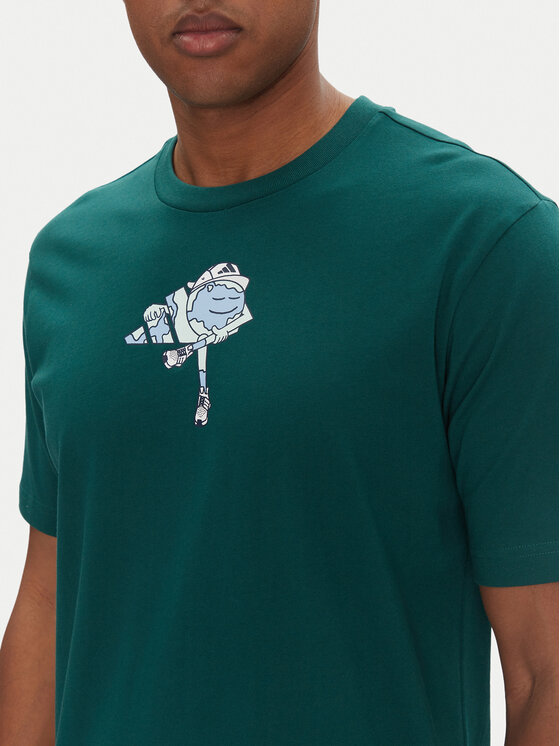 adidas adidas T-Shirt Earth Day Graphic JI6753 Zielony Regular Fit