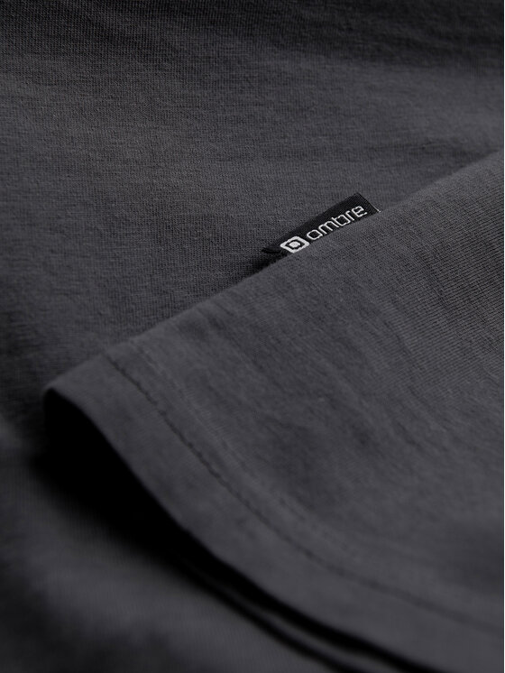 Ombre Ombre S dlouhým rukávem L171 Tmavě šedá Regular Fit