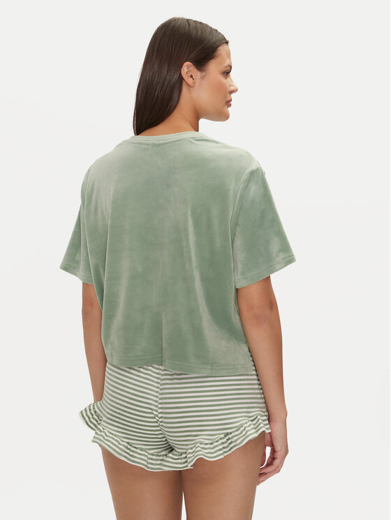 Hunkemöller Hunkemöller Pyžamový top 206518 Zelená Relaxed Fit