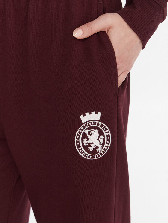 Tommy Hilfiger Tommy Hilfiger Pantaloni da tuta UW0UW06081 Bordeaux Wide Leg