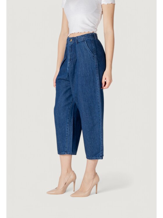ONLY ONLY Jeansy Onllerin Hw Balloon Db Dnm Qyt Niebieski Balloon Fit