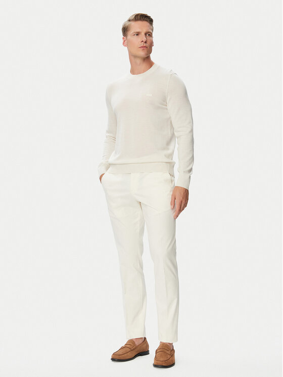 BOSS BOSS Chinosy C-Genius-DTL-WG-264F 50571185 Kremowy Slim Fit