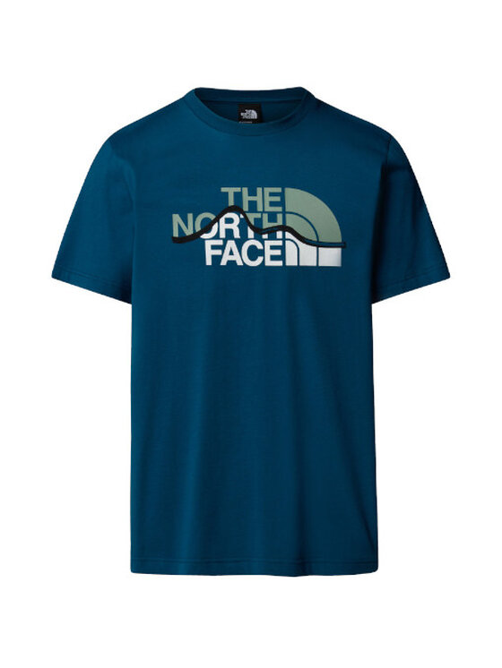The North Face The North Face T-Shirt Mountain Line Tee Granatowy Regular Fit