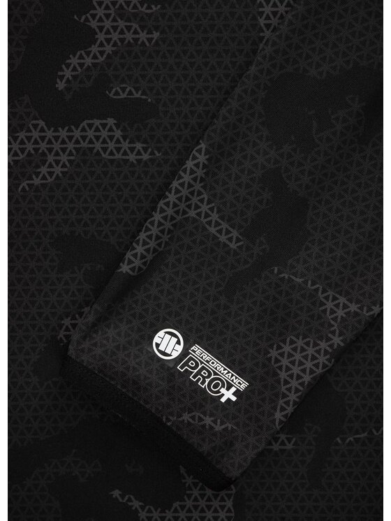 PITBULL PITBULL Koszulka techniczna Longsleeve Mesh Performance Pro plus Net Camo Hilltop II M Czarny Regular Fit