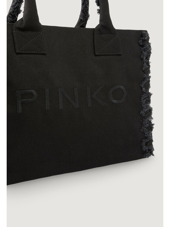PINKO PINKO Borsetta BEACH SHOPPER CANVAS Nero