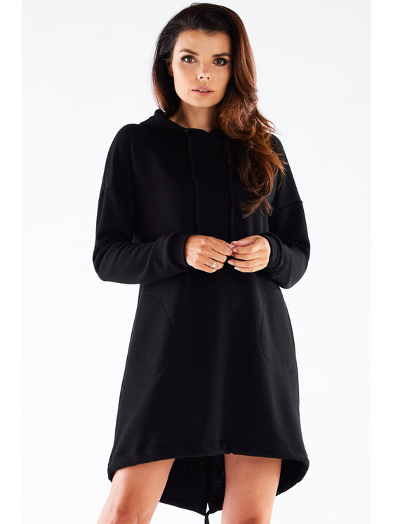 Infinite You Infinite You Sukienka dzianinowa M270 Czarny Basic Fit