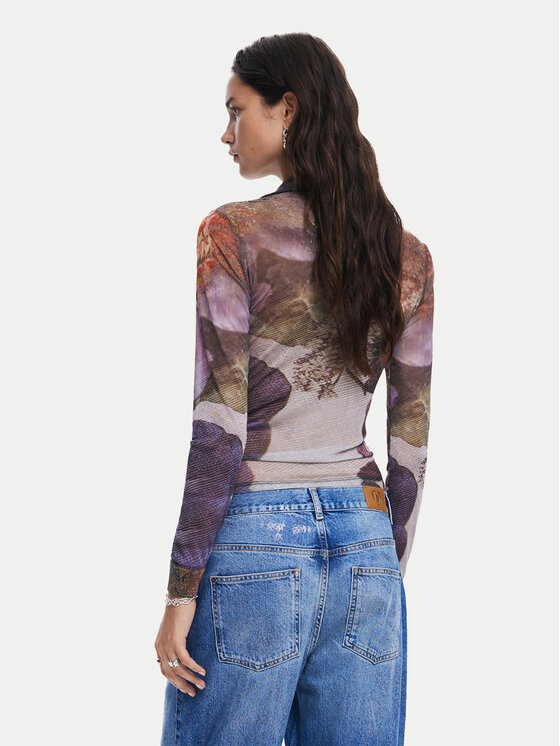 Desigual Desigual Μπλουζάκι Maryland 24WWTK57 Έγχρωμο Slim Fit