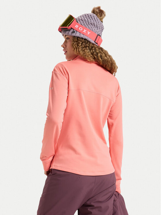 Roxy Roxy Techninis džemperis Vertere Full Zip ERJFT04974 Oranžinė Regular Fit