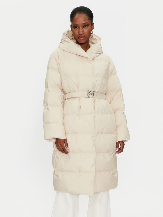 PINKO PINKO Žieminė striukė Collirio Caban 103828 A11M Smėlio Regular Fit
