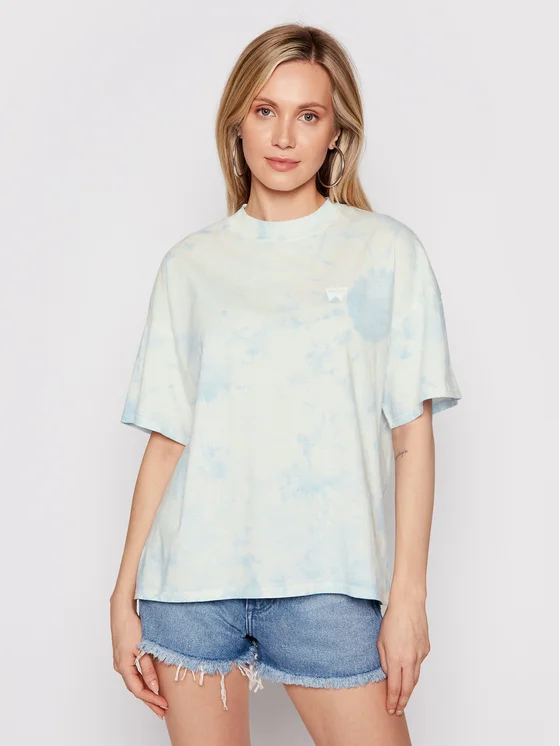 Wrangler T-Shirt Girlfriend W7Q9GHB27 Blau Relaxed Fit