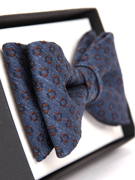 ELSNER ELSNER Παπιγιόν BUTTERFLY Z JEDWABNEGO ŻAKARDU A5120 Σκούρο μπλε