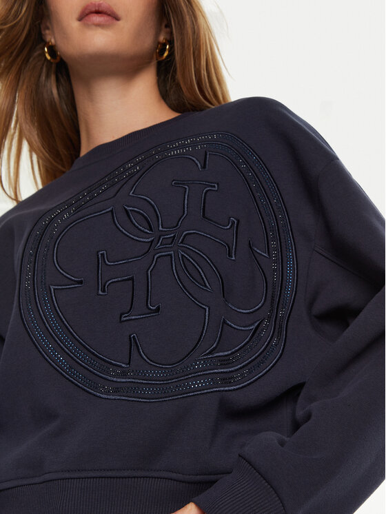 Guess Guess Sweatshirt W4BQ07 K9Z21 Dunkelblau Regular Fit