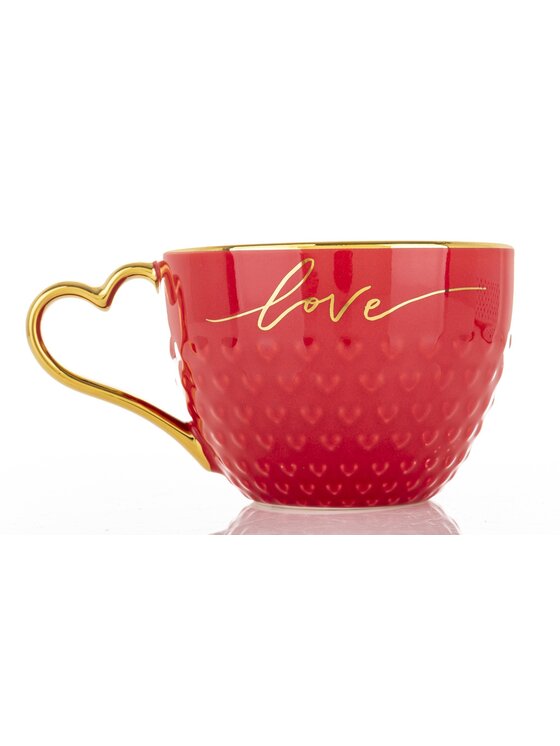 MIAhome MIAhome Filiżanka porcelanowa 500 ml LOVE Czerwony