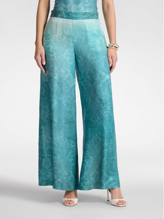 Elena Mirò Elena Mirò Pantaloni di tessuto P052P000574N001 Turchese Regular Fit