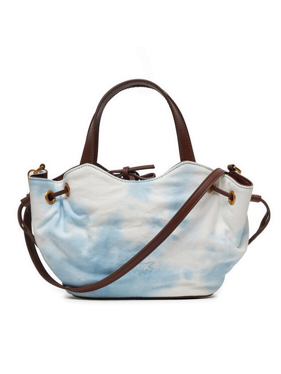 PINKO Pinko Soma Pagoda Small Shopper PE 24 PLTT 102910 A1MB Gaiši zils