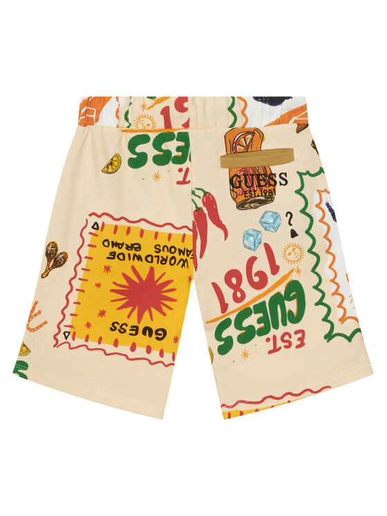 Guess Guess Pantaloni scurți sport L6GD09 KA6R4 Colorat Regular Fit