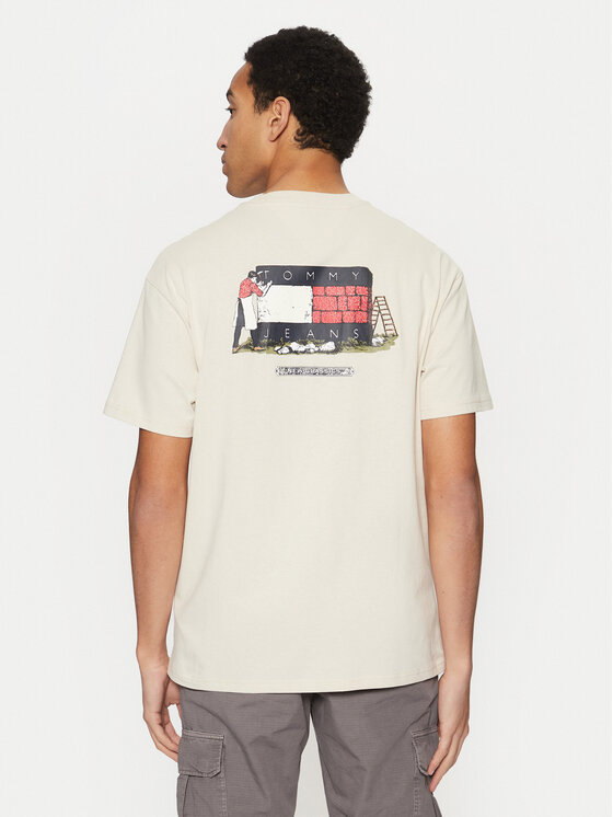 Tommy Jeans Tommy Jeans T-shirt Novelty DM0DM20351 Bež Relaxed Fit