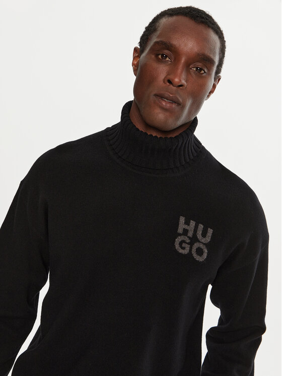 BOSS Boss Rollkragenpullover San Toby 50527327 Schwarz Relaxed Fit