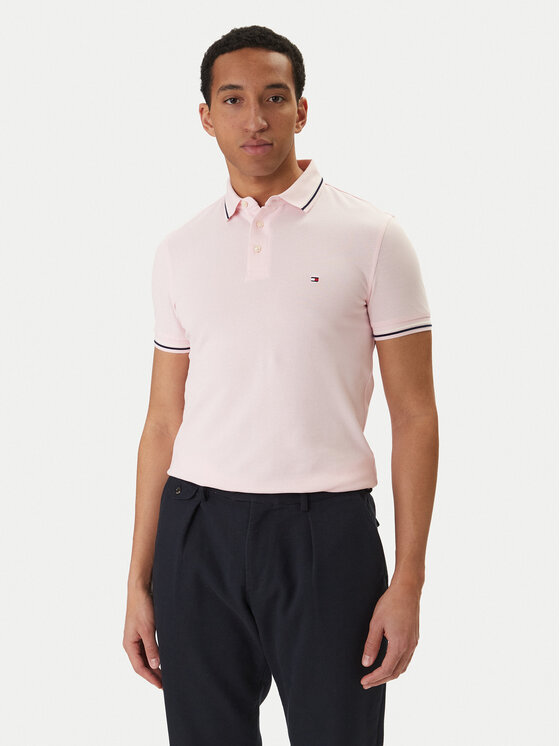 Tommy Hilfiger Tommy Hilfiger Polo Seasonal MW0MW39993 Różowy Slim Fit