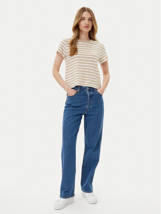 Gap Gap Marškinėliai 723661-01 Smėlio Regular Fit
