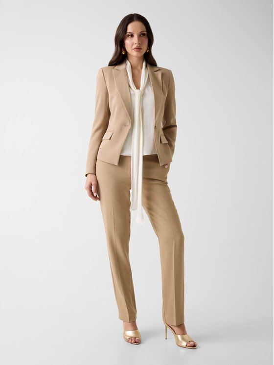Marciano Guess Marciano Guess Kalhoty z materiálu 182030 Hnědá Classic Fit