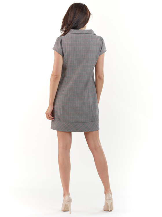Awama Awama Sukienka letnia A220 Kolorowy Basic Fit