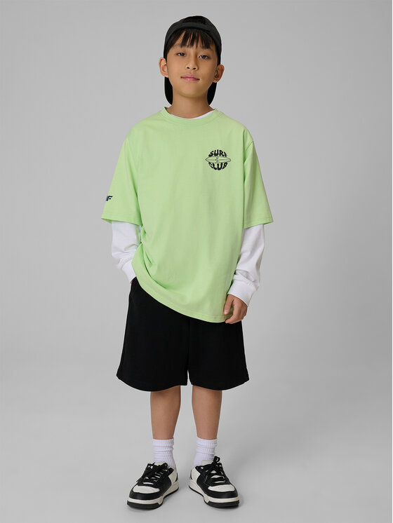 4F 4F Szorty sportowe WAVE RIDERS CLUB Czarny Loose Fit