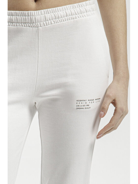 Cross Jeans Cross Jeans Spodnie dresowe 80128-252 Biały Regular Fit